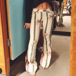 Urban Outfitters Floral flare pants